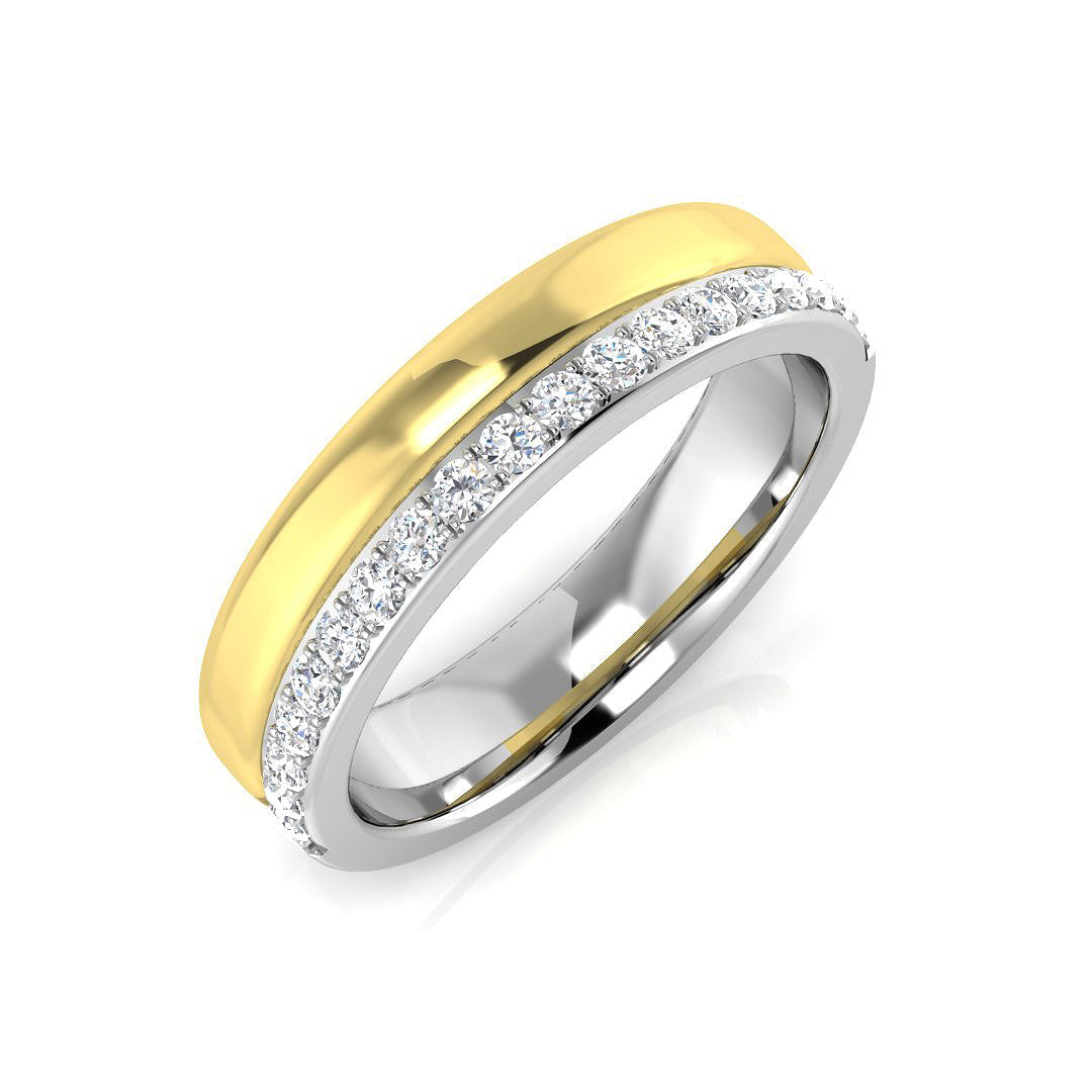 Half Eternity Diamond Ring 0.1ct–0.41ct – SR1079 – 18k Two Tone Gold