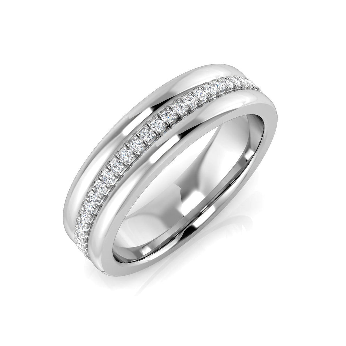 Half Eternity Diamond Ring 0.12ct – SR1082 – 18k White Gold