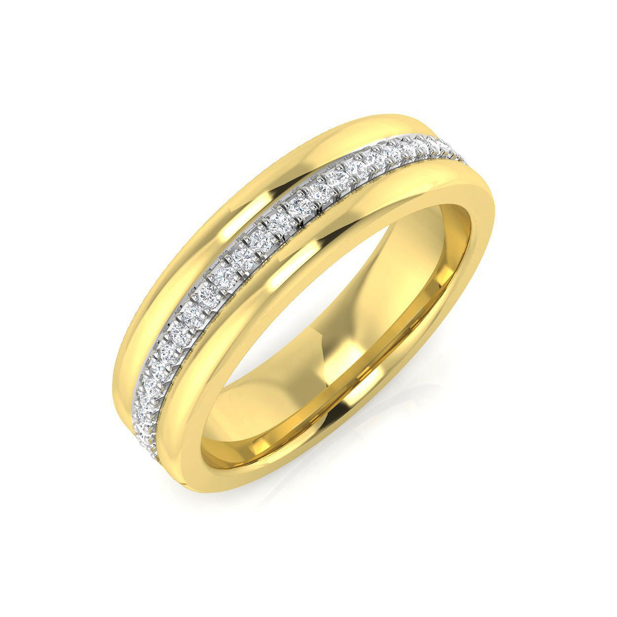 Half Eternity Diamond Ring 0.12ct – SR1082 – 18k Yellow Gold