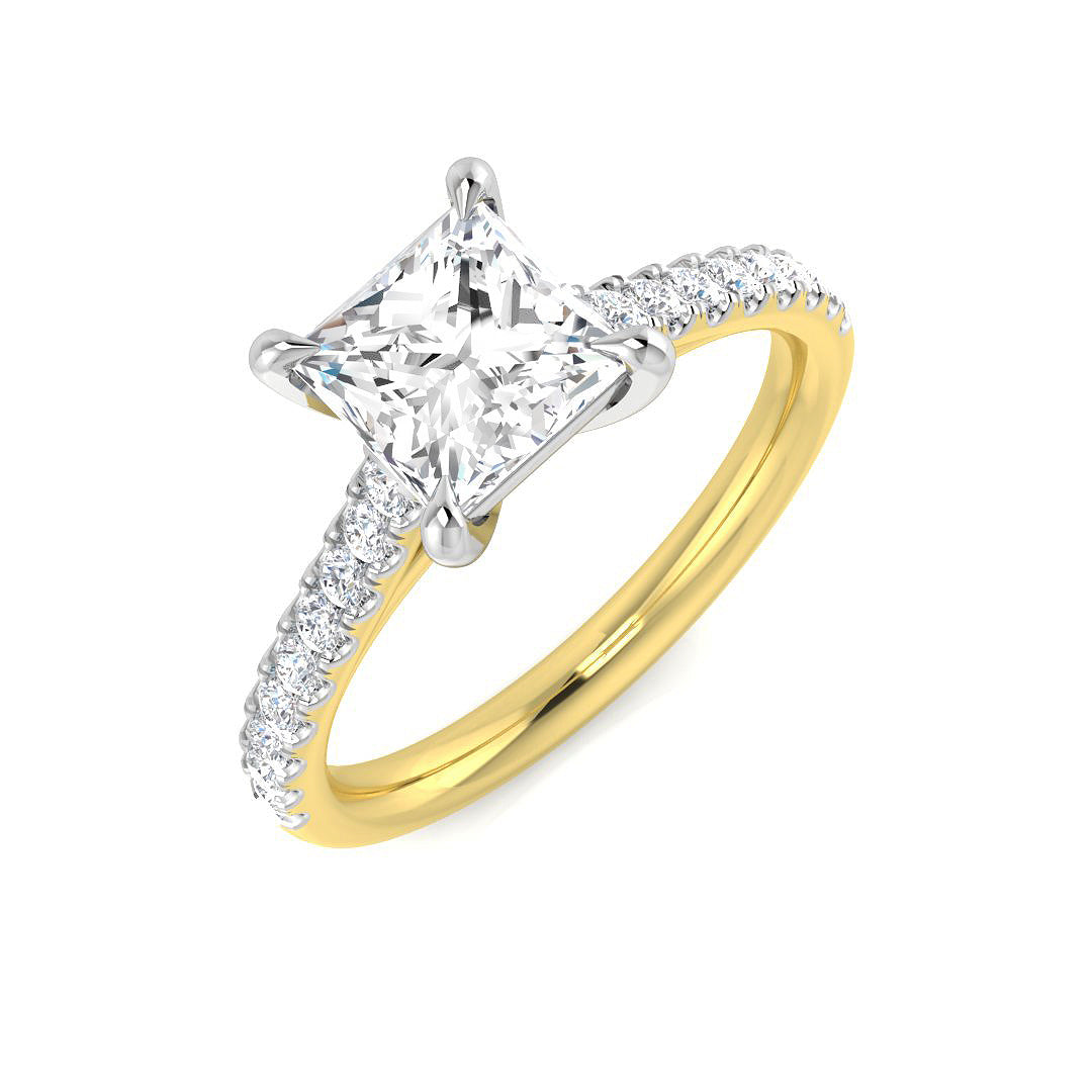 Engagement Diamond Ring 1.18ct–1.45ct – SR1111 – 18k Yellow Gold