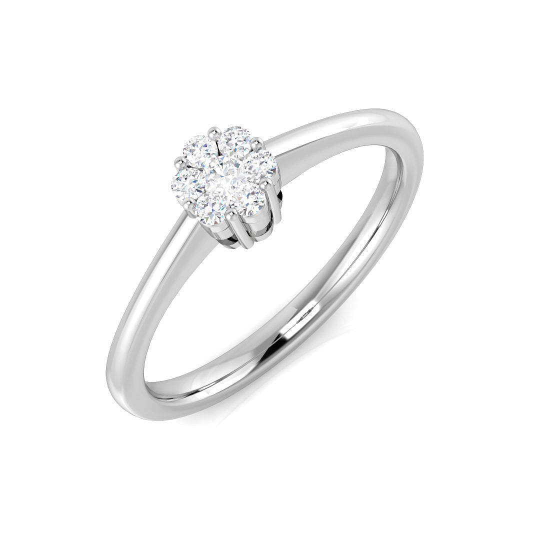 Cluster Diamond Ring 0.11ct – SR1134 – 18k White Gold