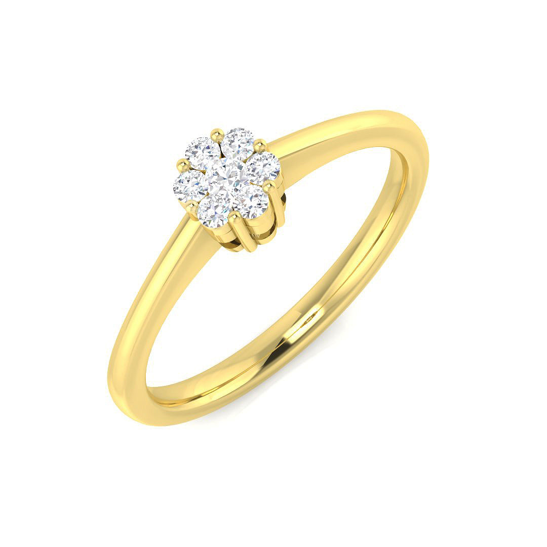 Cluster Diamond Ring 0.11ct – SR1134 – 18k Yellow Gold