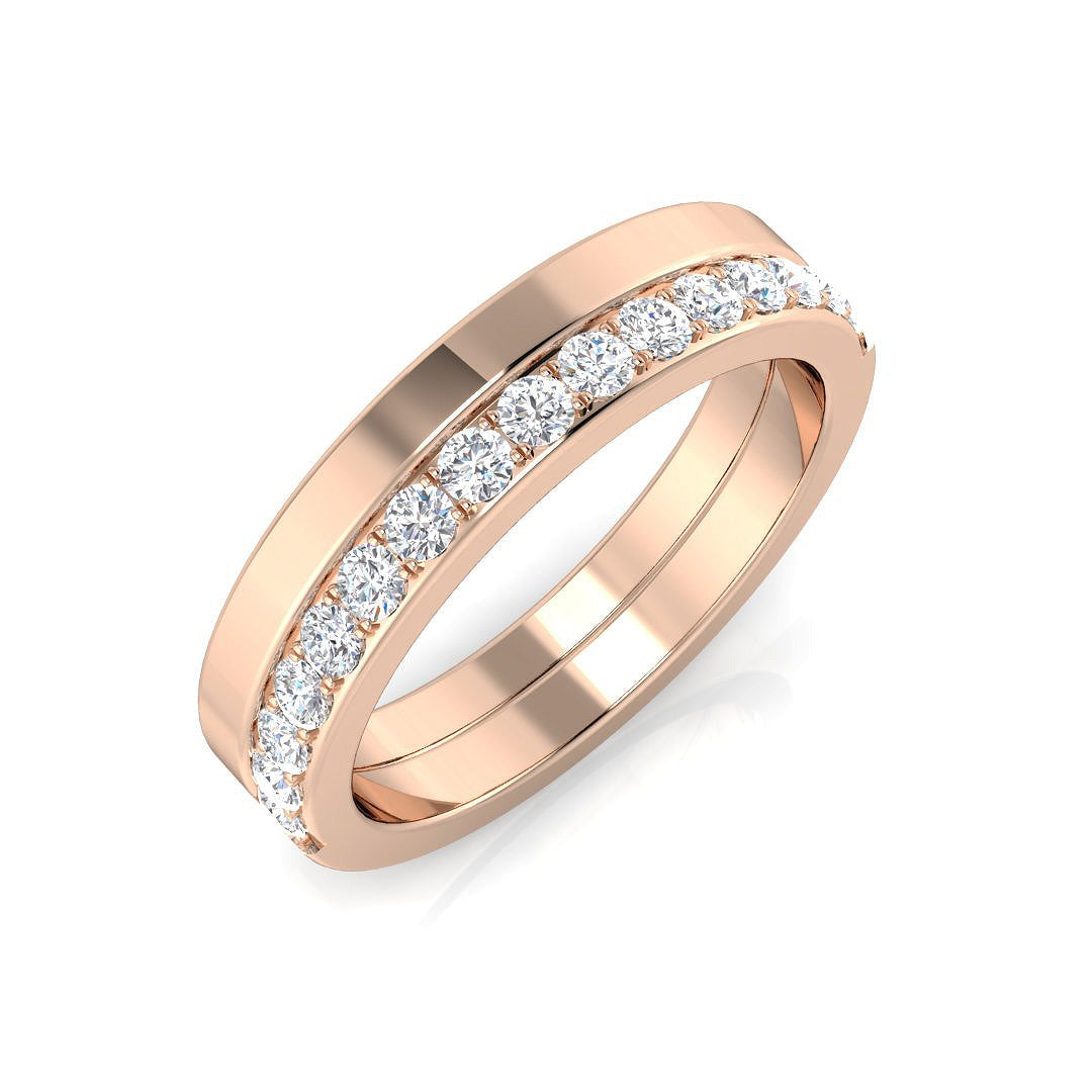 Half Eternity Diamond Ring 0.1ct–0.41ct – SR1079 – 18k Rose Gold