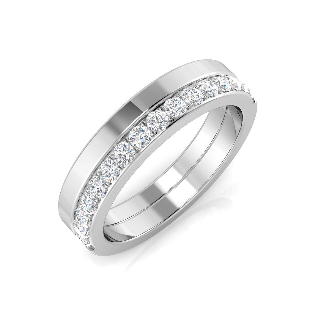 Half Eternity Diamond Ring 0.1ct–0.41ct – SR1079 – 18k White Gold