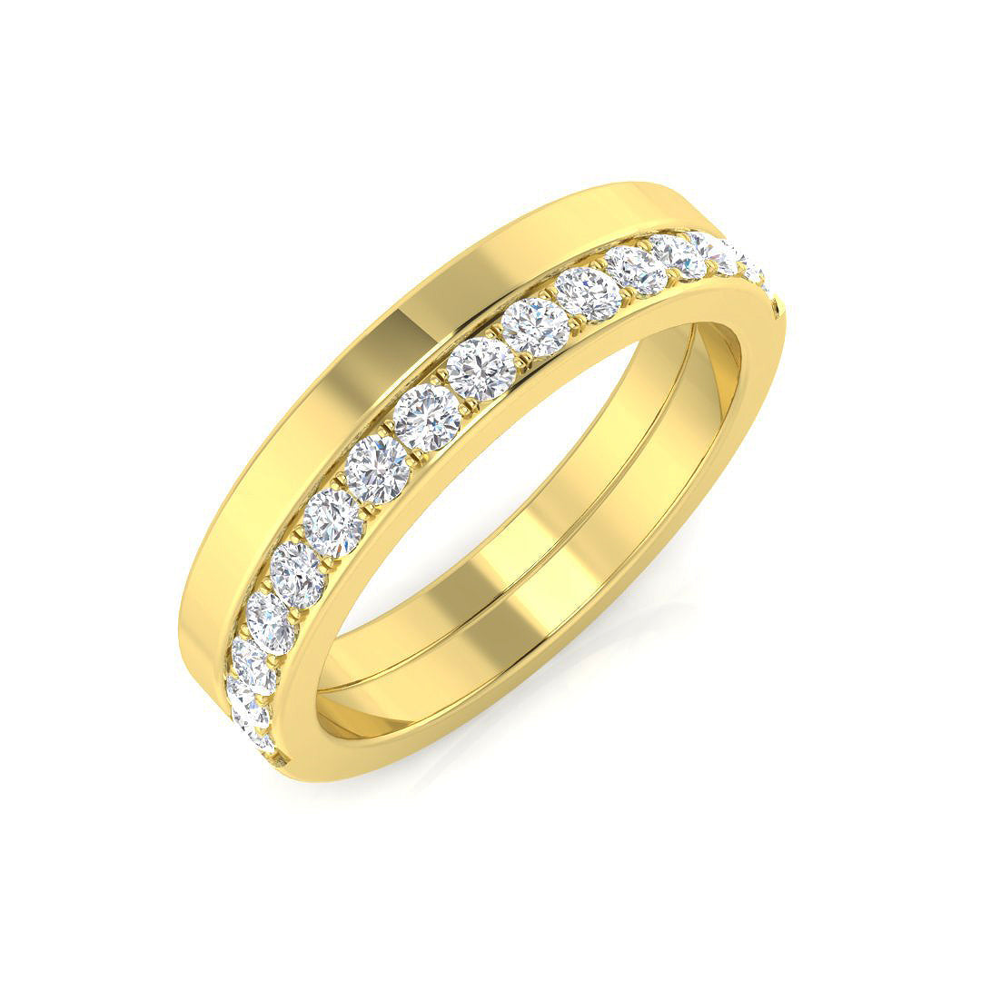 Half Eternity Diamond Ring 0.1ct–0.41ct – SR1079 – 18k Yellow Gold