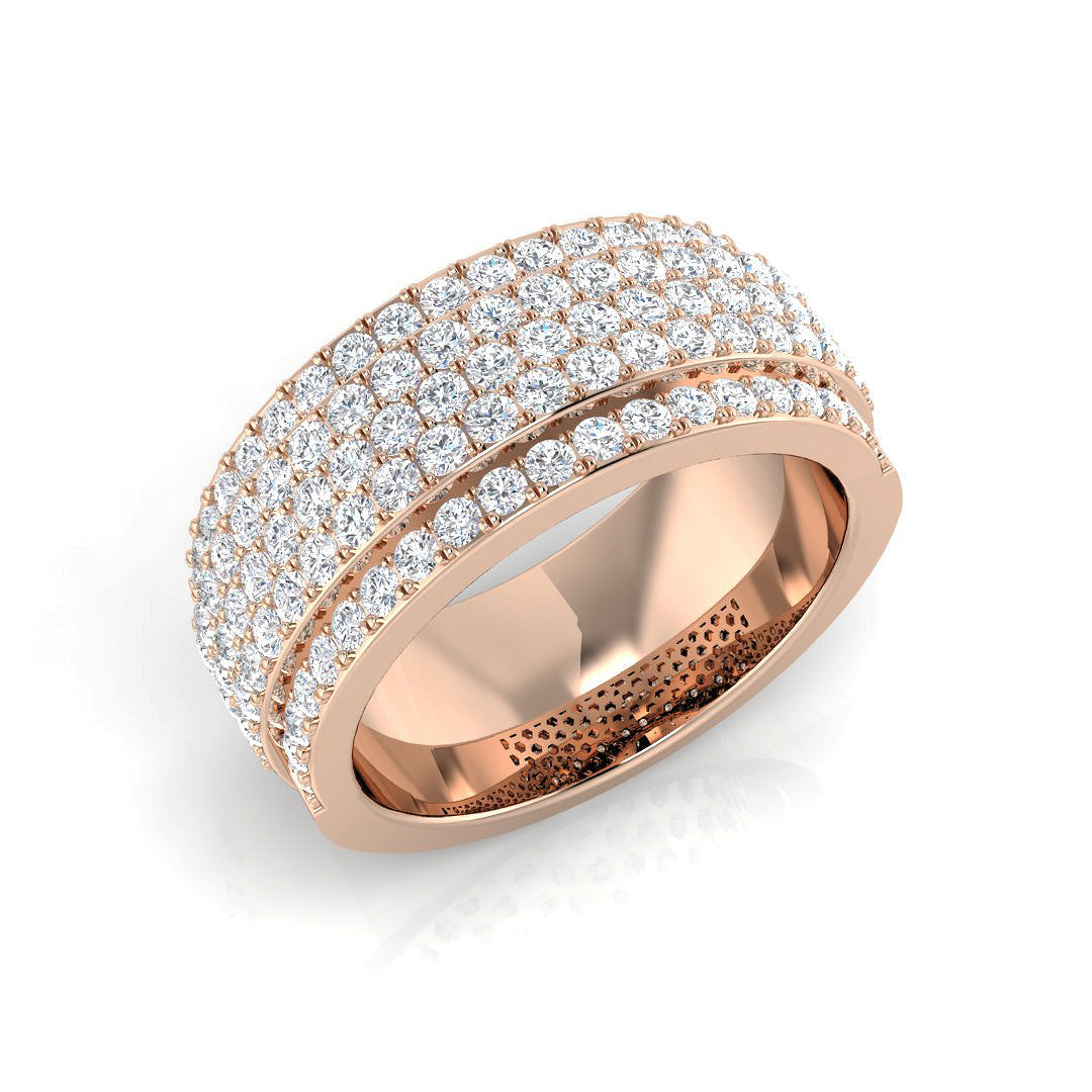 Pave Diamond Ring 1.79ct–2.48ct – SL9387 – 18k Rose Gold