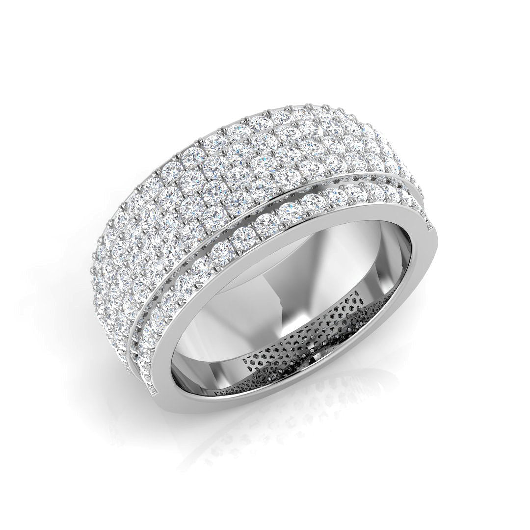 Pave Diamond Ring 1.79ct–2.48ct – SL9387 – 18k White Gold