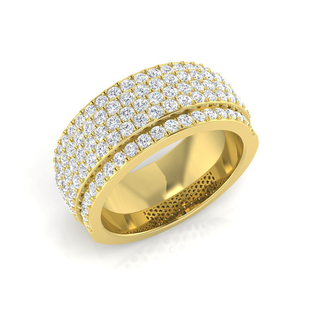 Pave Diamond Ring 1.79ct–2.48ct – SL9387 – 18k Yellow Gold