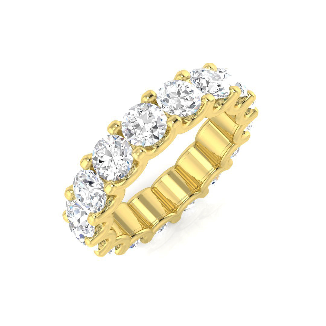 Full Eternity Diamond Ring 1.0ct–4.12ct – SR1258 – 18k Yellow Gold
