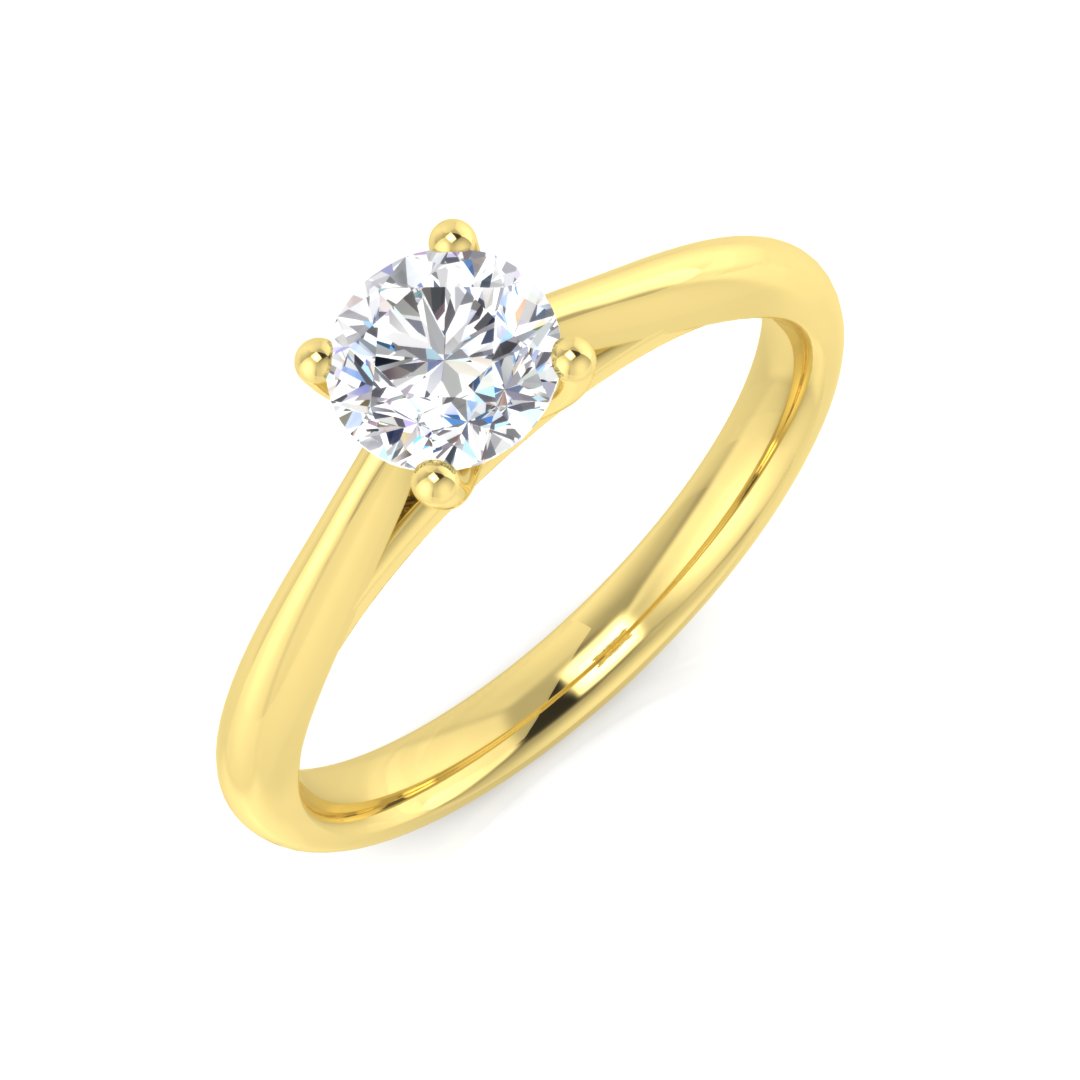 Engagement Diamond Ring 0.6ct – SR125-5.50MM – 9k Yellow Gold