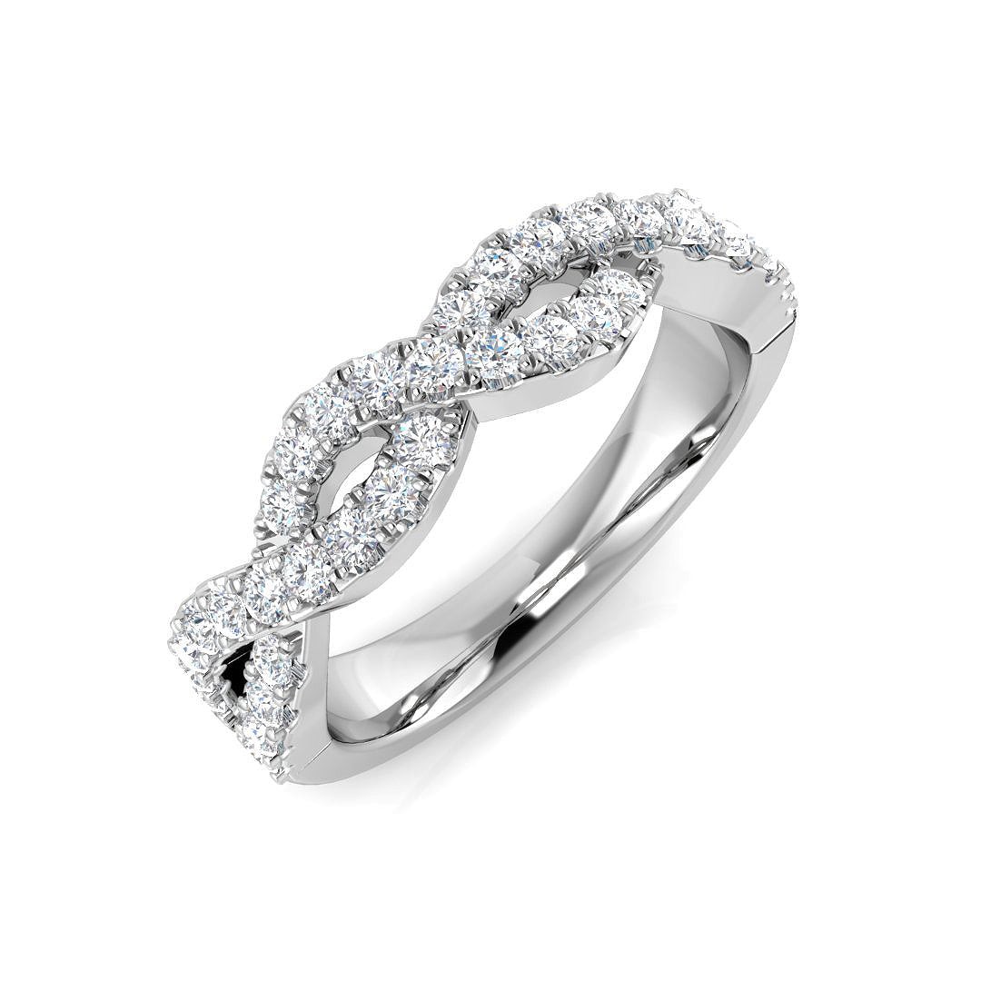 Pave Diamond Ring 0.49ct – SR1311 – 18k White Gold