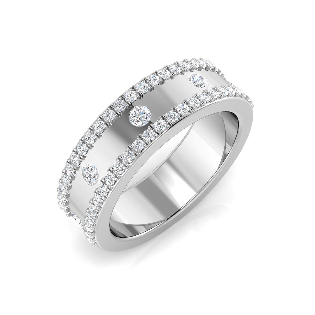 Half Eternity Diamond Ring 0.56ct–0.6ct – SR1335 – 18k White Gold