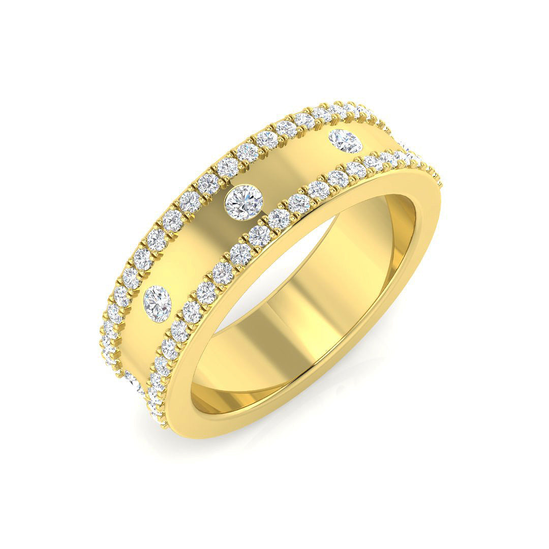 Half Eternity Diamond Ring 0.56ct–0.6ct – SR1335 – 18k Yellow Gold