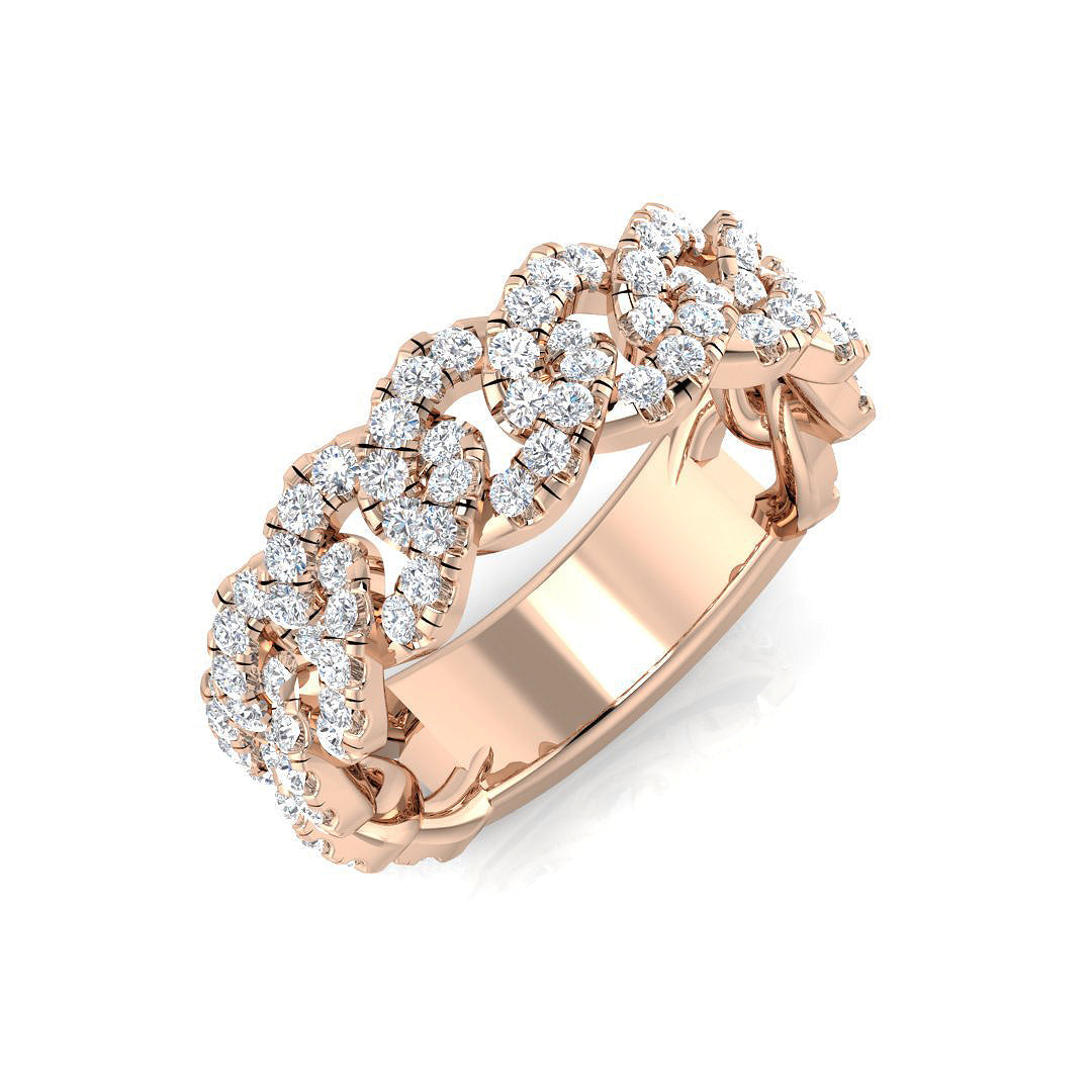 Fancy Diamond Ring 0.82ct–1.36ct – SR1343 – 18k Rose Gold