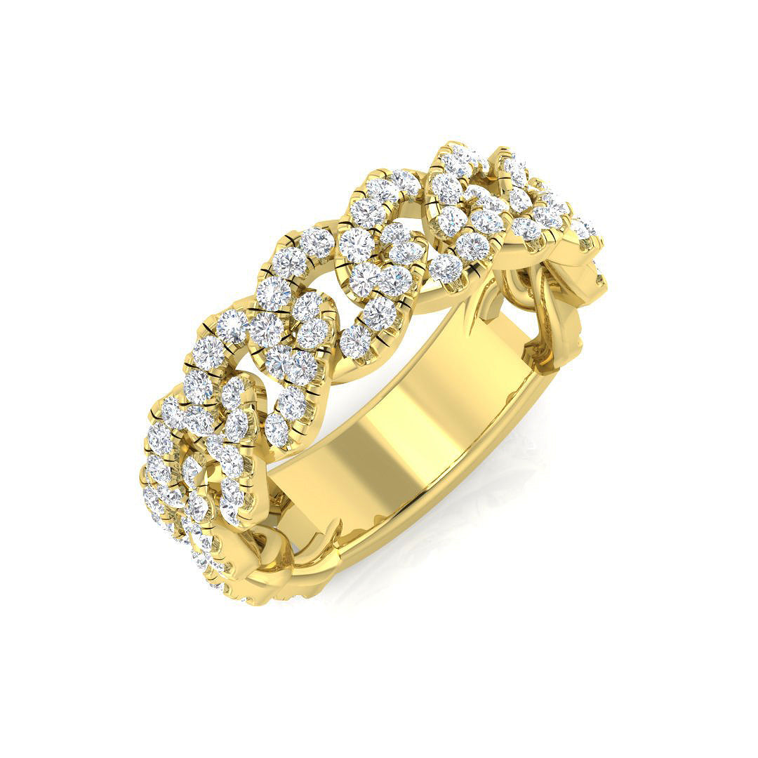 Fancy Diamond Ring 0.82ct–1.36ct – SR1343 – 18k Yellow Gold