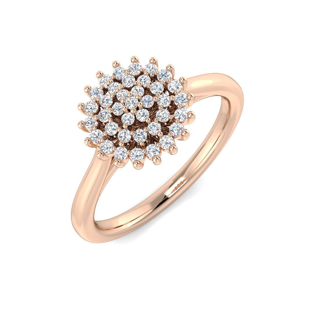 Cluster Diamond Ring 0.21ct–0.53ct – SR1350 – 18k Rose Gold