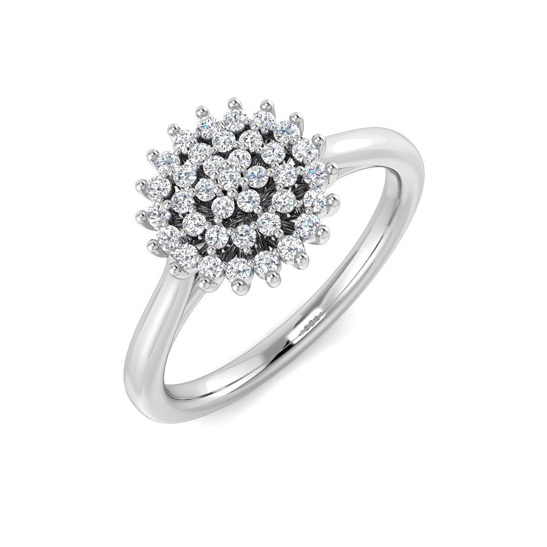 Cluster Diamond Ring 0.21ct–0.53ct – SR1350 – 18k White Gold
