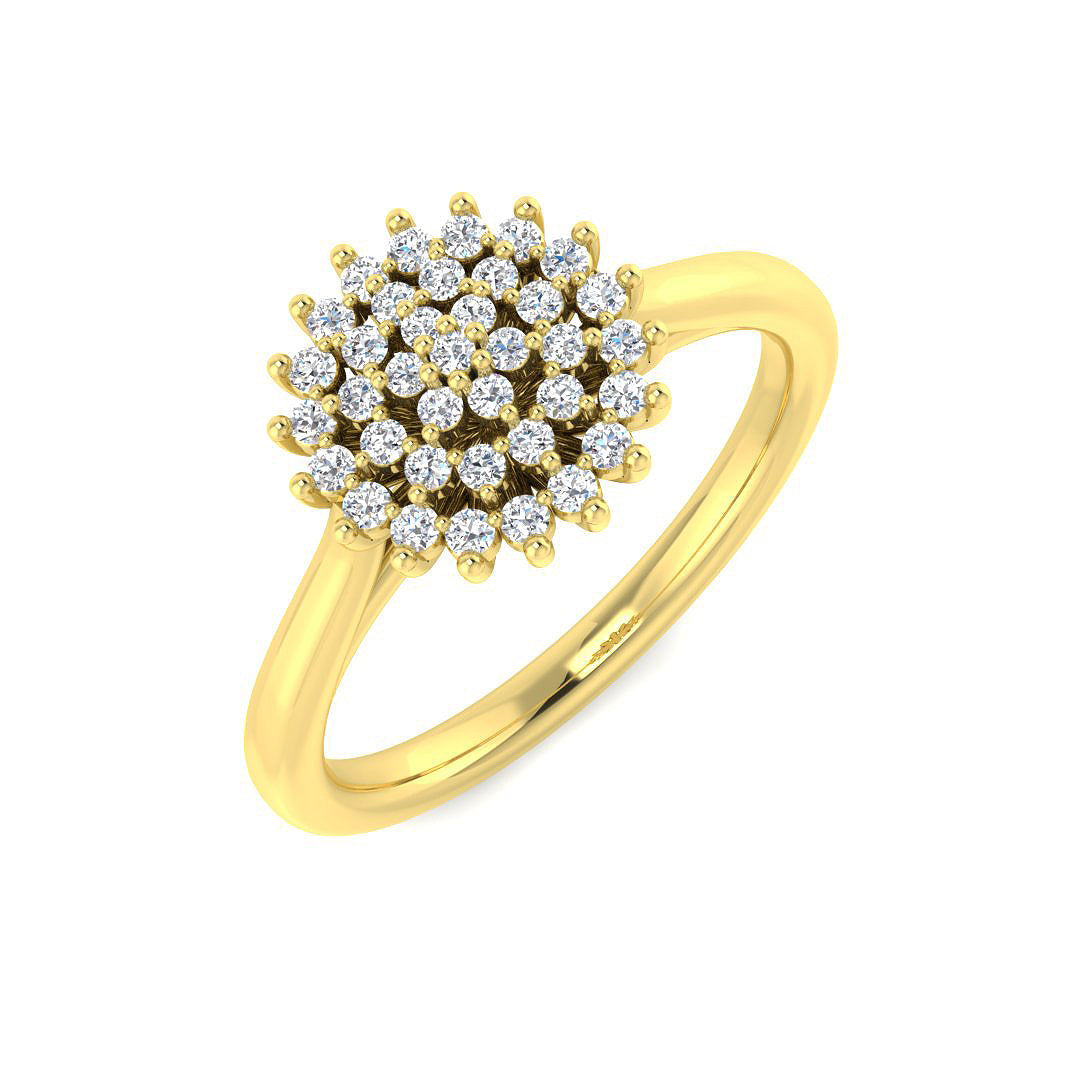 Cluster Diamond Ring 0.21ct–0.53ct – SR1350 – 18k Yellow Gold