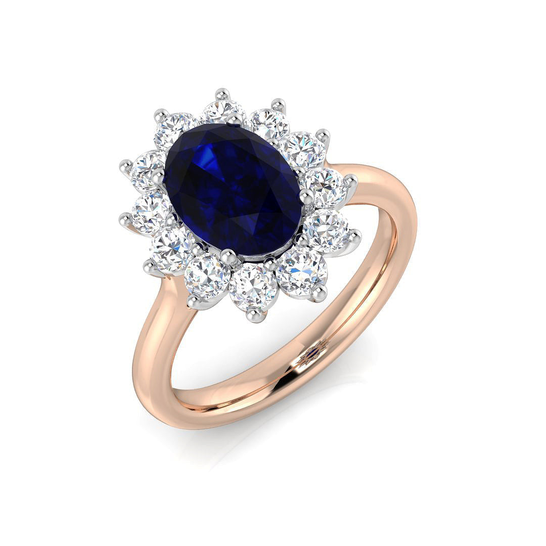 Cluster Diamond Ring 1.92ct–3.43ct – SR136~BS – 18k Rose Gold
