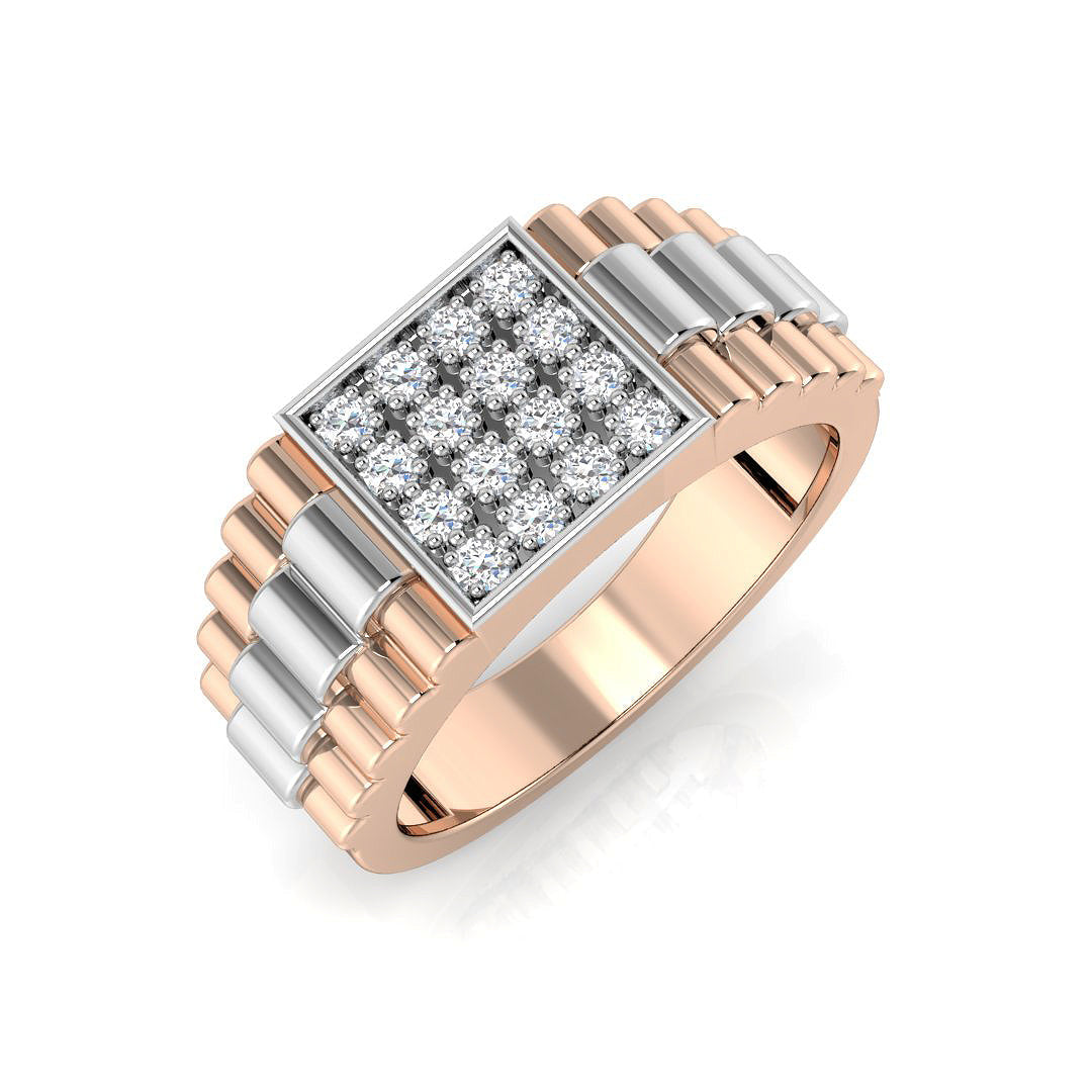 Signet Diamond Ring 0.24ct–0.51ct – SR1369 – 18k Rose Gold