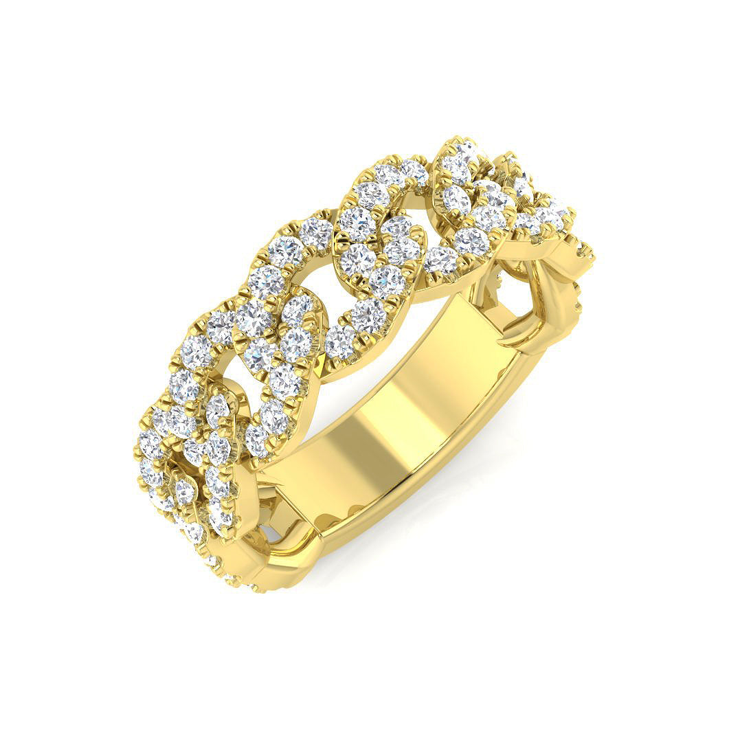 Fancy Diamond Ring 0.82ct–1.36ct – SR1343 – 18k Yellow Gold