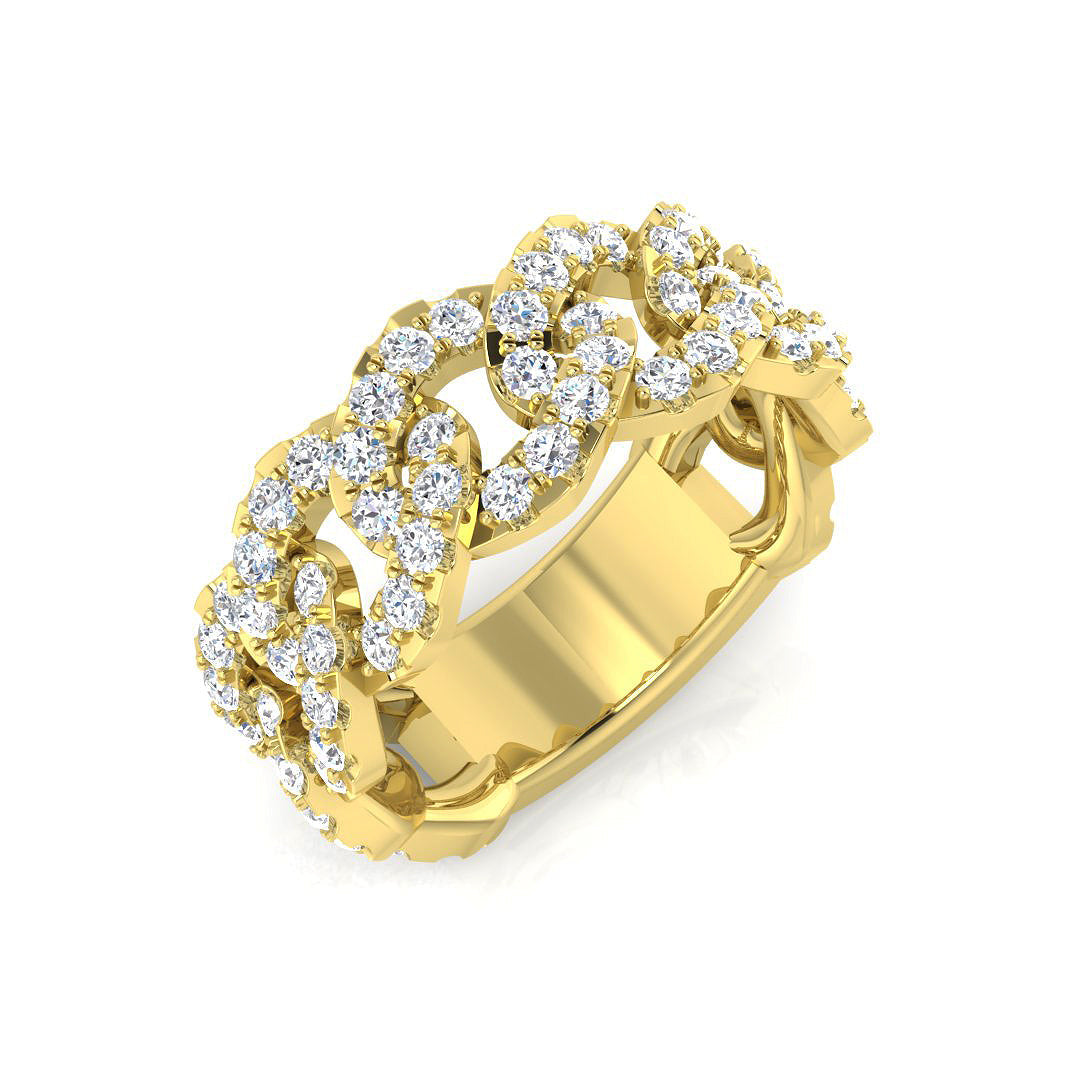 Fancy Diamond Ring 0.82ct–1.36ct – SR1343 – 18k Yellow Gold