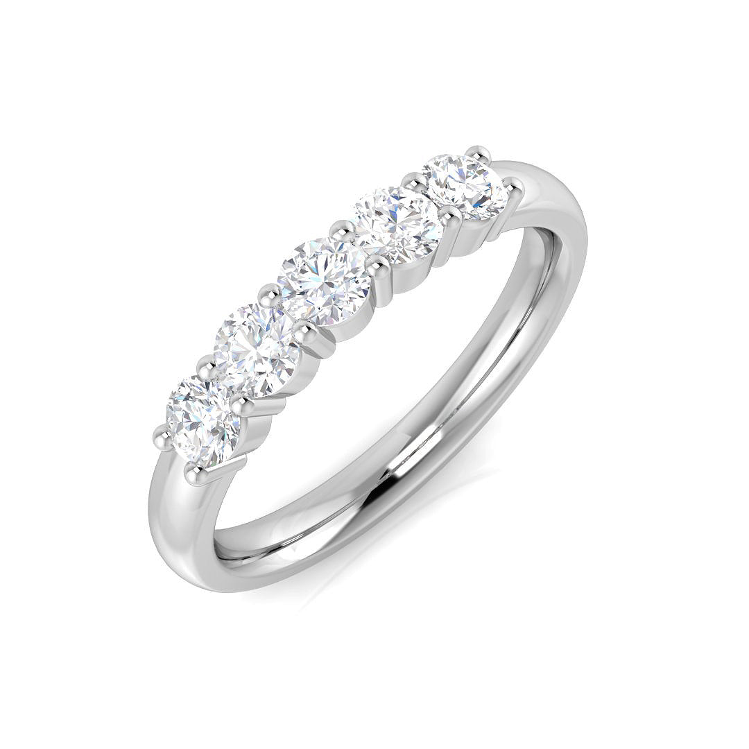 Five Stone Diamond Ring 0.56ct – SR1413 – 18k White Gold