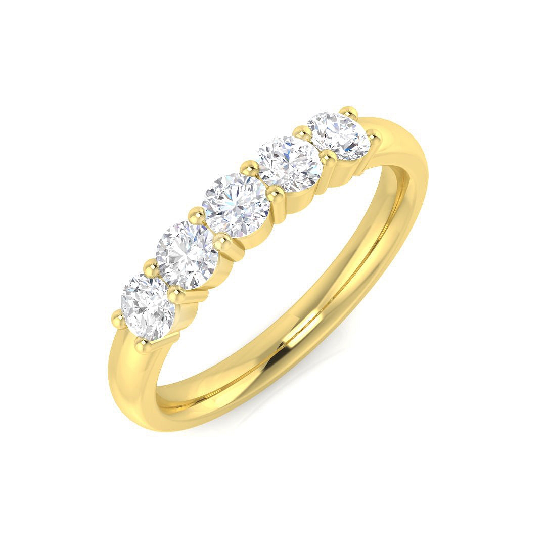 Five Stone Diamond Ring 0.56ct – SR1413 – 18k Yellow Gold