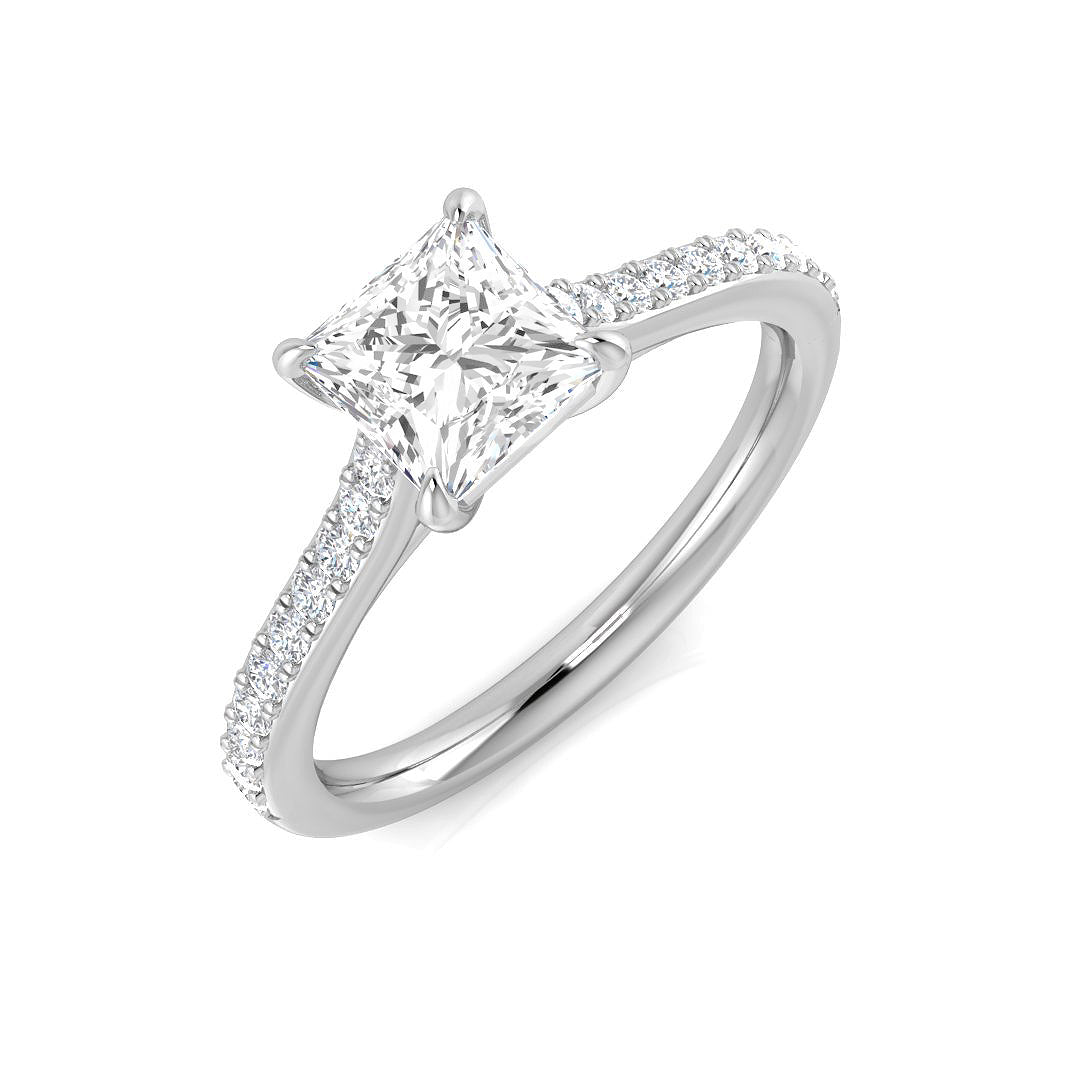 Engagement Diamond Ring 1.18ct–1.45ct – SR1111 – 18k White Gold