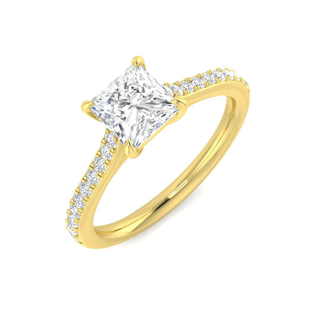 Engagement Diamond Ring 1.18ct–1.45ct – SR1111 – 18k Yellow Gold