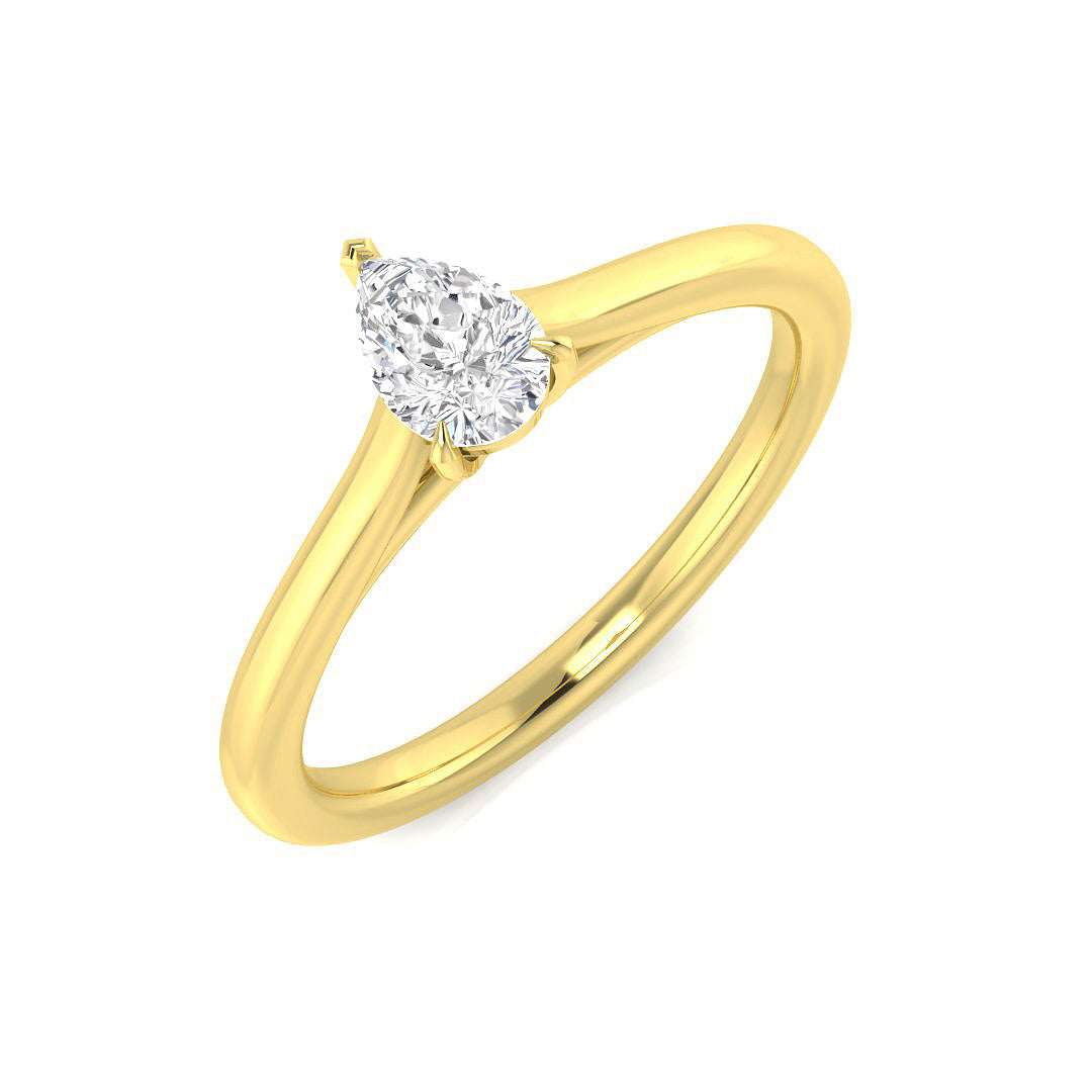 Engagement Diamond Ring 0.3ct – SR1594 – 18k Yellow Gold