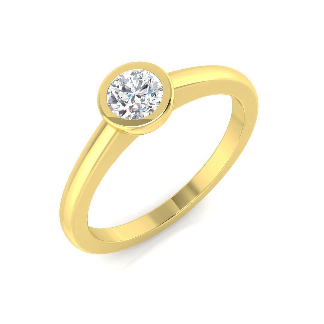 Engagement Diamond Ring 0.11ct–0.6ct – SR1463 – 18k Yellow Gold