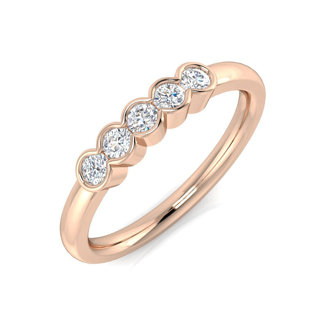 Five Stone Diamond Ring 0.2ct–1.26ct – SR1817 – 18k Rose Gold