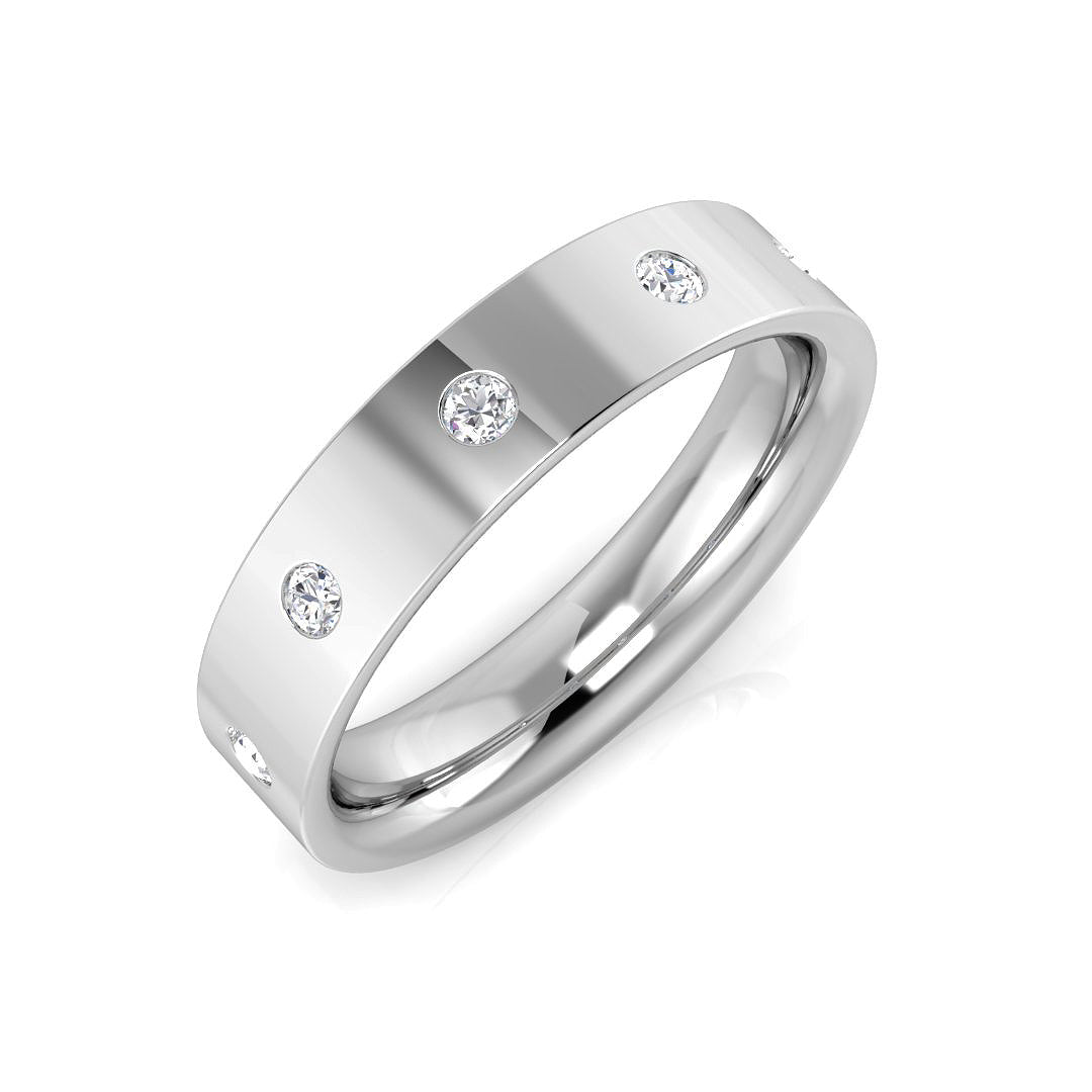 Half Eternity Diamond Ring 0.1ct–0.34ct – SR1893 – 18k White Gold