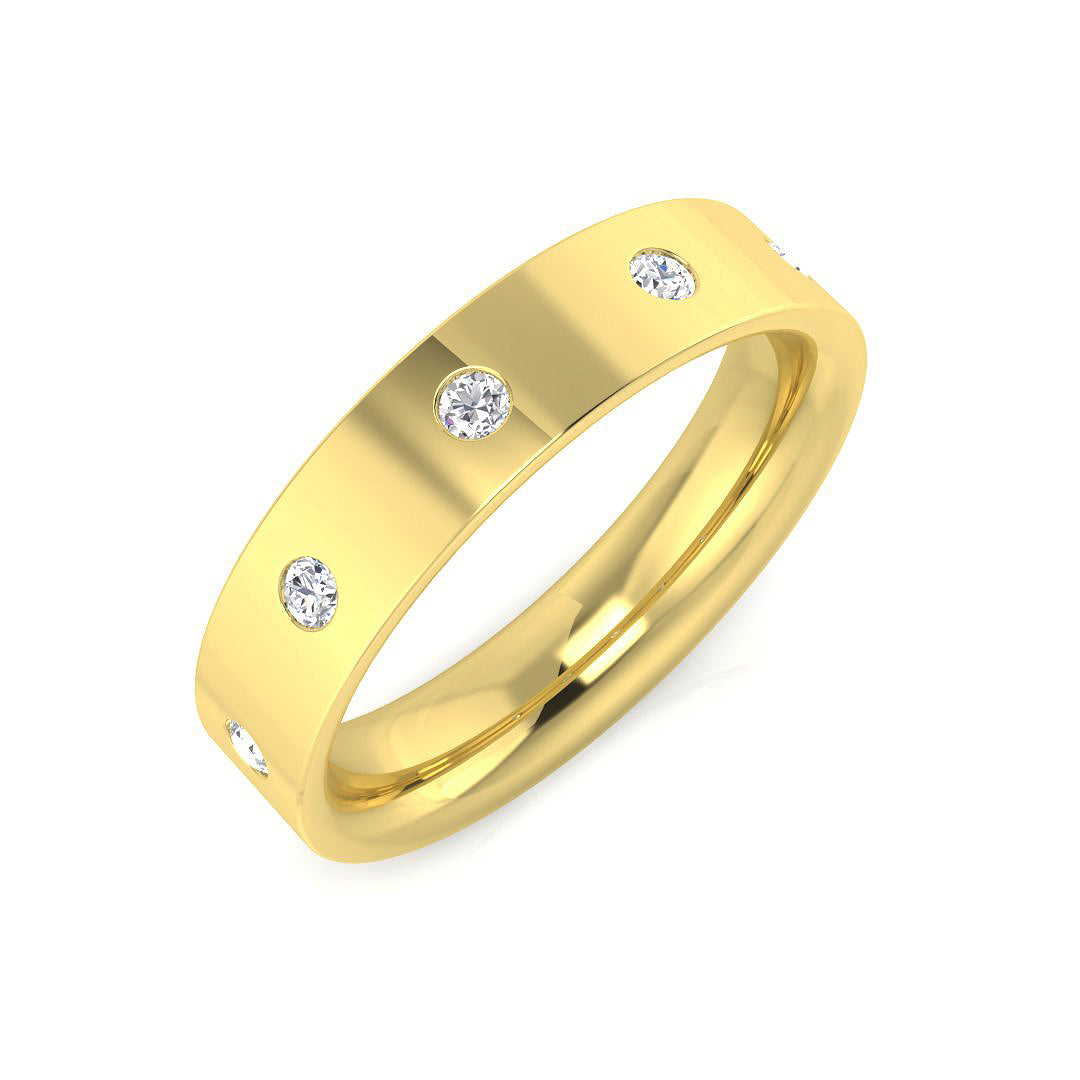 Half Eternity Diamond Ring 0.1ct–0.34ct – SR1893 – 18k Yellow Gold