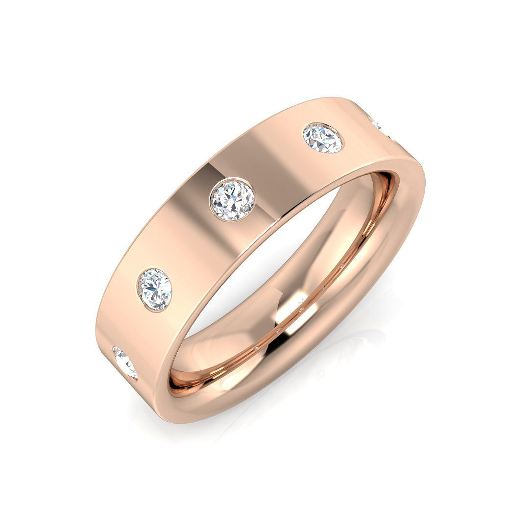 Half Eternity Diamond Ring 0.1ct–0.34ct – SR1893 – 18k Rose Gold