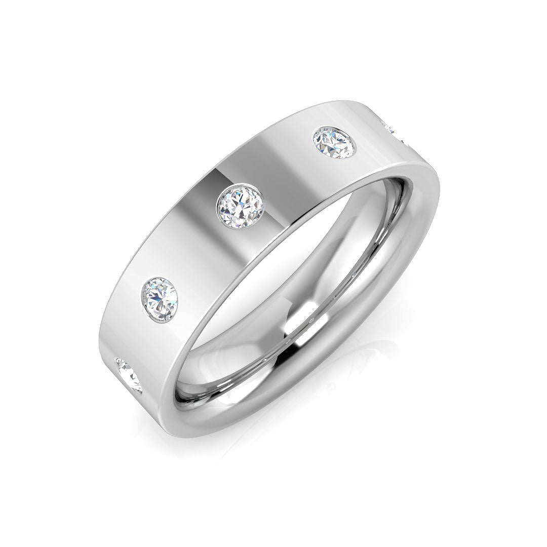 Half Eternity Diamond Ring 0.1ct–0.34ct – SR1893 – 18k White Gold