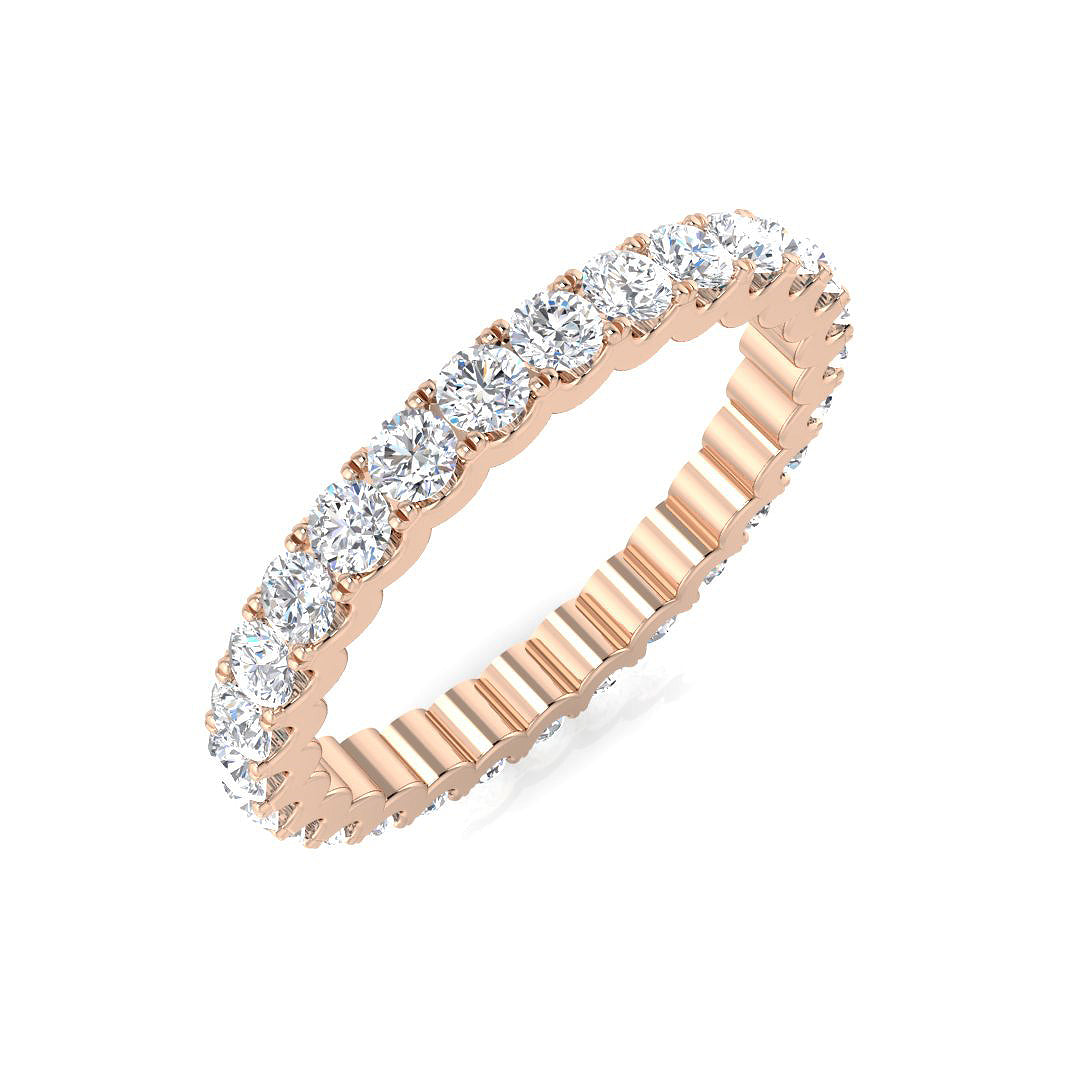 Full Eternity Diamond Ring 1.0ct–4.12ct – SR1258 – 18k Rose Gold