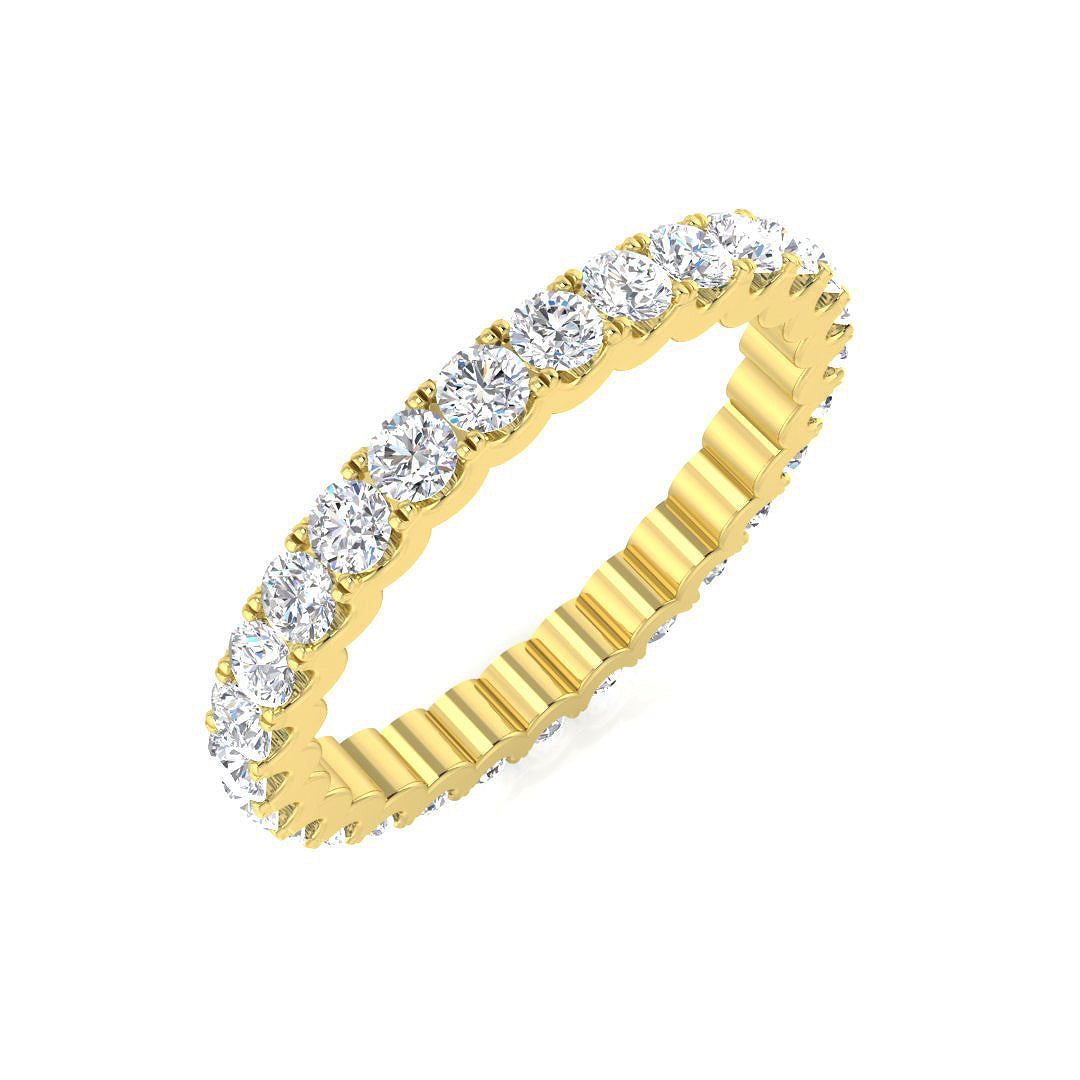 Full Eternity Diamond Ring 1.0ct–4.12ct – SR1258 – 18k Yellow Gold
