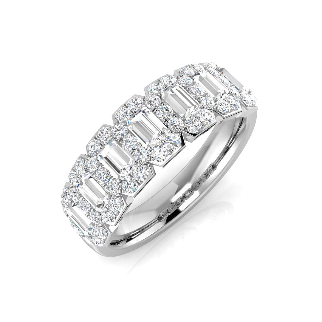 Multi Stone Diamond Ring 0.76ct–1.04ct – SR1977 – 18k White Gold