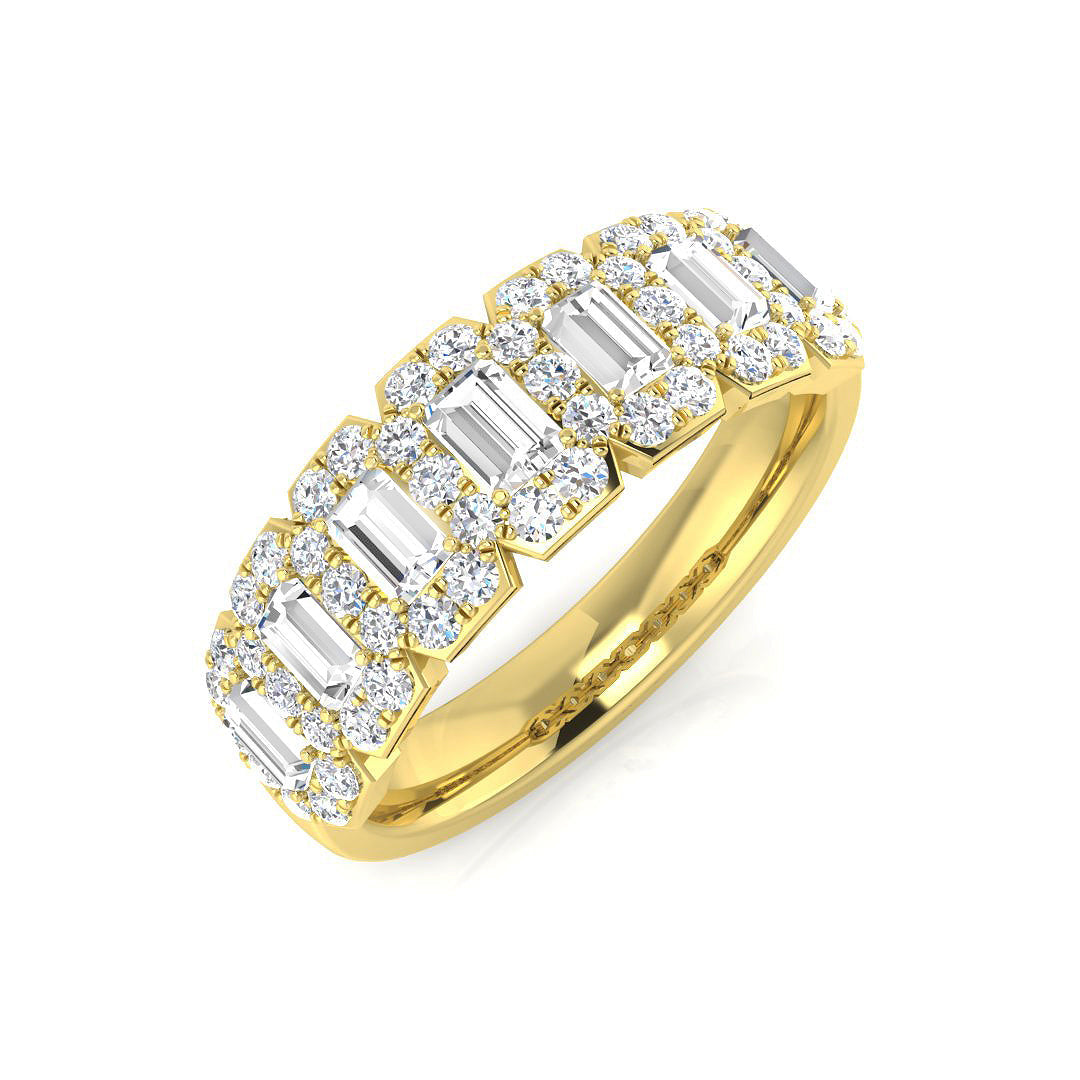 Multi Stone Diamond Ring 0.76ct–1.04ct – SR1977 – 18k Yellow Gold