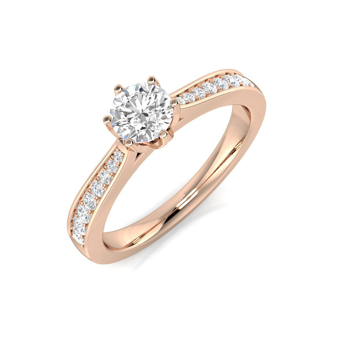 Engagement Diamond Ring 0.31ct–0.54ct – SL8714 – 18k Rose Gold