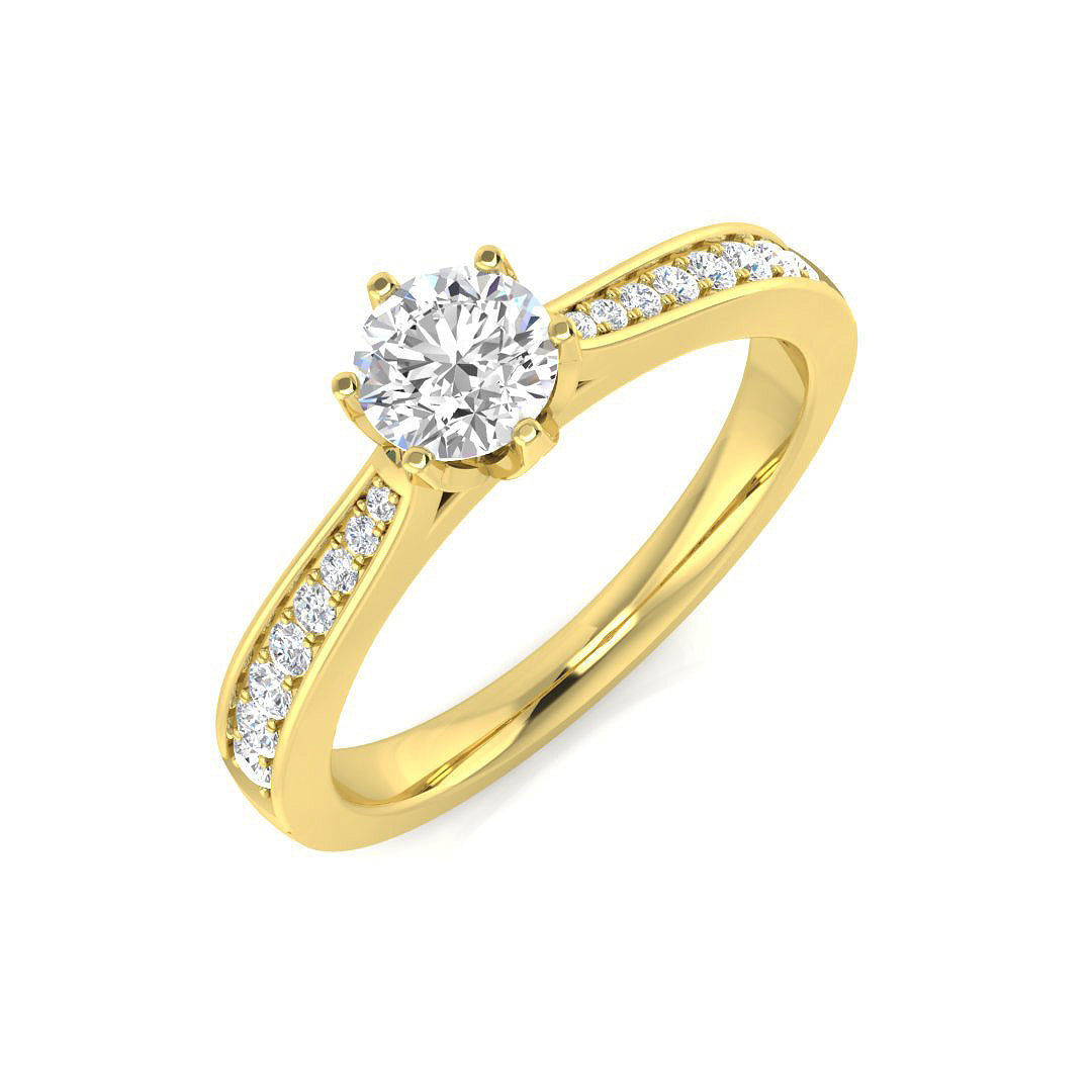 Engagement Diamond Ring 0.31ct–0.54ct – SL8714 – 18k Yellow Gold