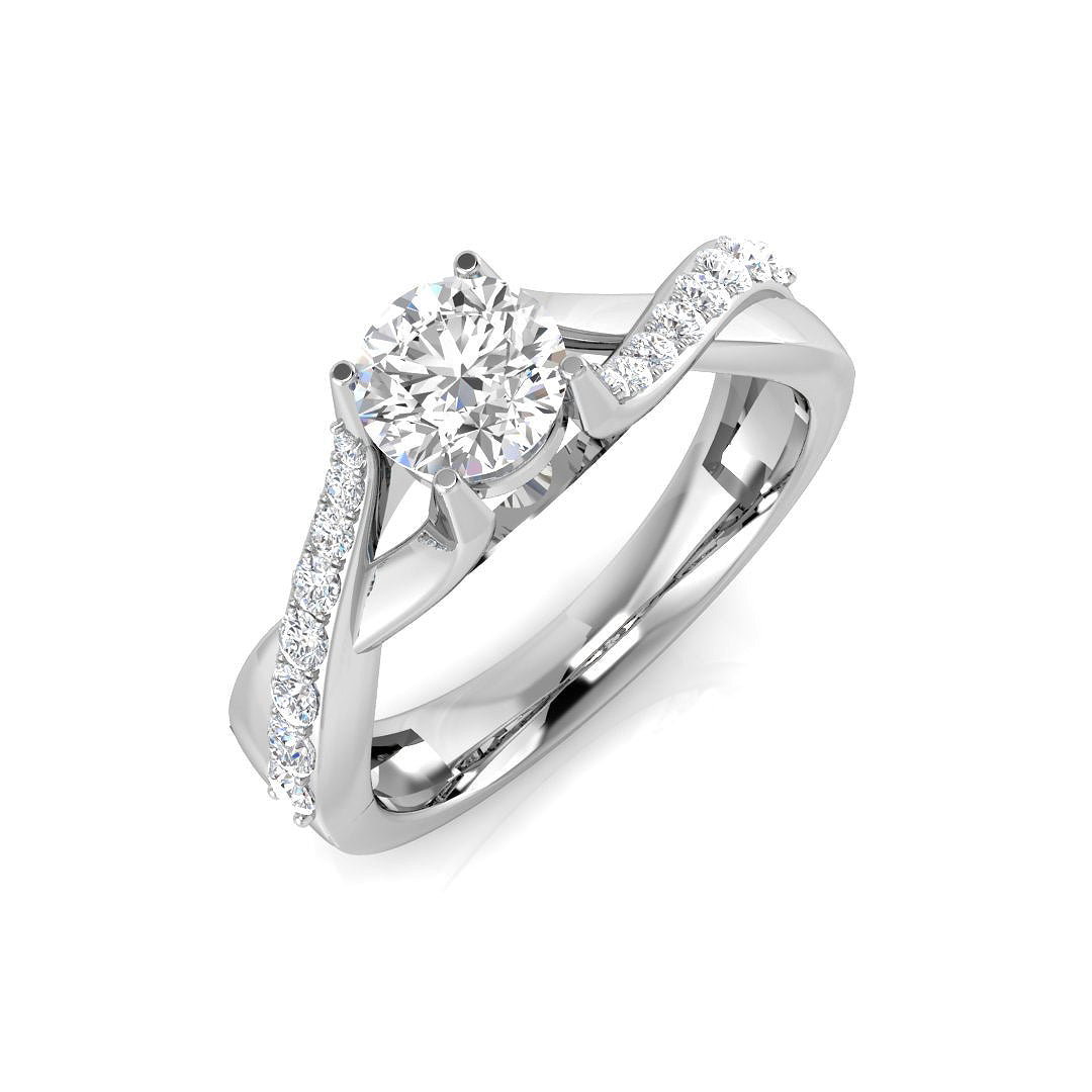 Engagement Diamond Ring 0.55ct–0.61ct – SR2002 – 18k White Gold