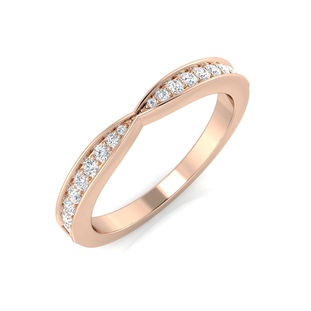 Half Eternity Diamond Ring 0.21ct – SR2114 – 18k Rose Gold