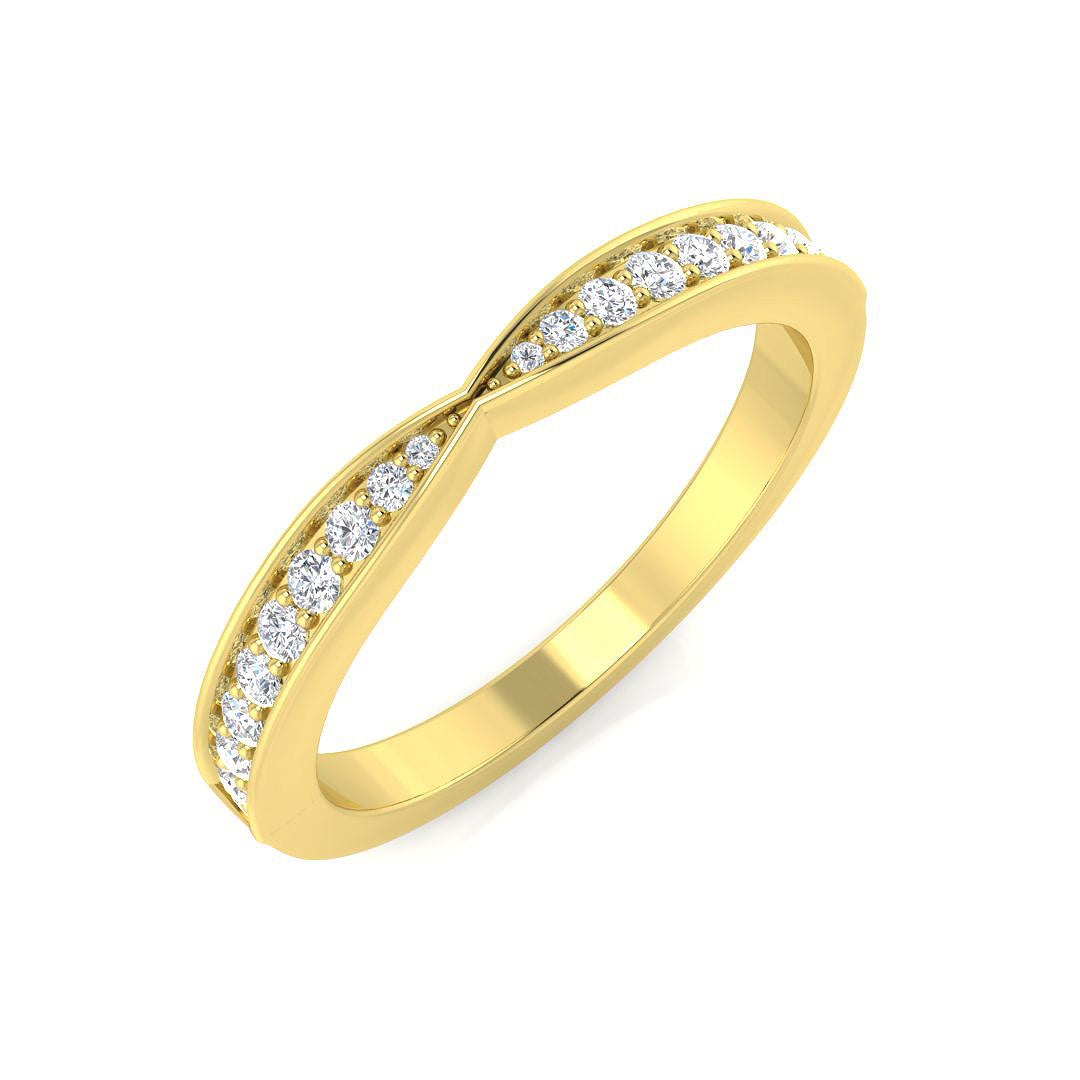 Half Eternity Diamond Ring 0.21ct – SR2114 – 18k Yellow Gold