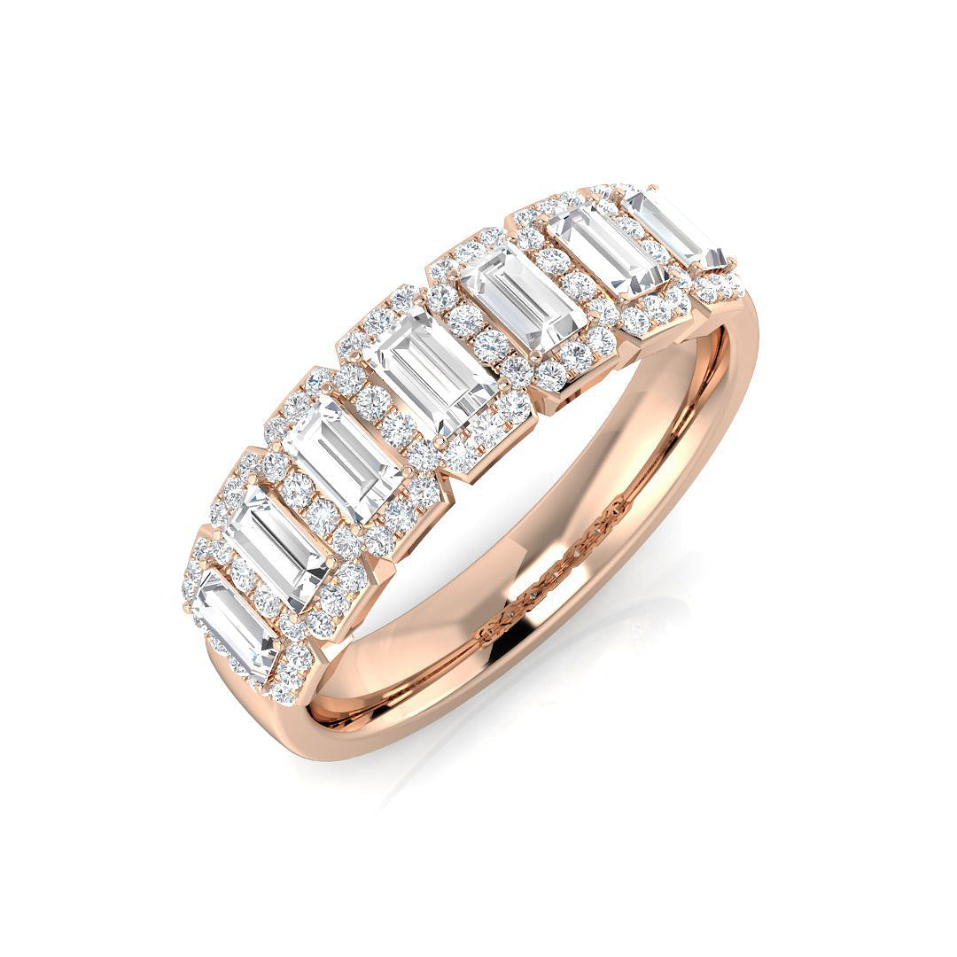 Multi Stone Diamond Ring 0.76ct–1.04ct – SR1977 – 18k Rose Gold