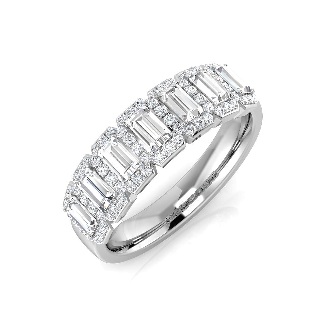 Multi Stone Diamond Ring 0.76ct–1.04ct – SR1977 – 18k White Gold