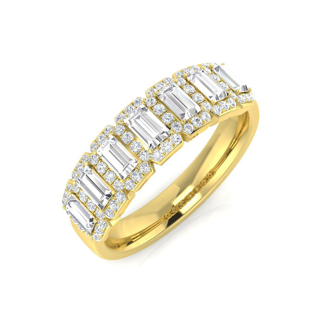Multi Stone Diamond Ring 0.76ct–1.04ct – SR1977 – 18k Yellow Gold