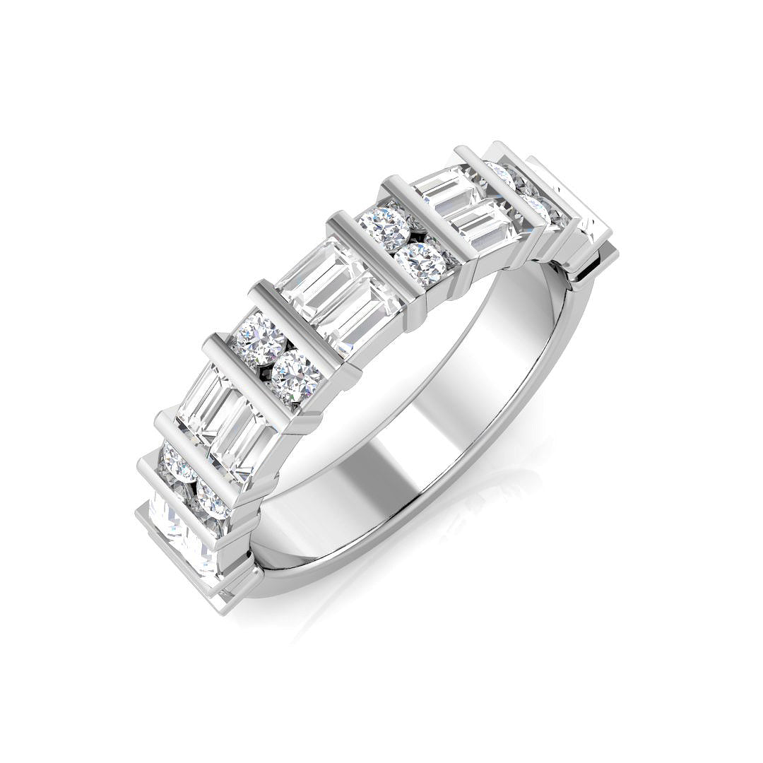 Half Eternity Diamond Ring 0.89ct – SR2164 – 18k White Gold